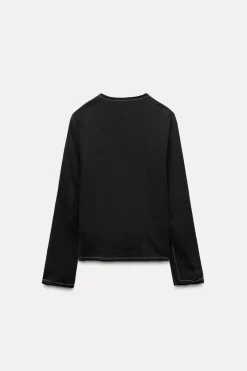 Hot BLUSA PESPUNTES LAZADAS ZW COLLECTION Mujer Camisas / Blusas