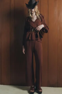 Sale BLUSA PUNTO VOLANTES Mujer Cárdigan / Jerséis|Punto