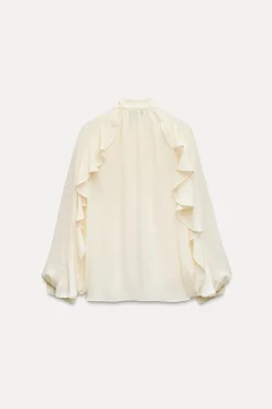 Fashion BLUSA ROMÁNTICA VOLANTES Mujer Camisas / Blusas