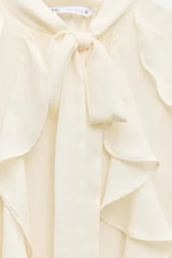 Fashion BLUSA ROMÁNTICA VOLANTES Mujer Camisas / Blusas