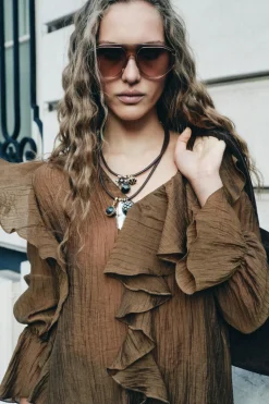 Online BLUSA ROMÁNTICA ZW COLLECTION Mujer Camisas / Blusas