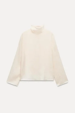 Clearance BLUSA SEMITRANSPARENTE EFECTO ARRUGADO ZW COLLECTION Mujer Camisas / Blusas