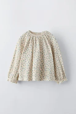 Niños ZARA 1½ - 6 Años·Camisetas|6 - 18 Meses·Camisetas<BLUSA TEXTURA FLORES