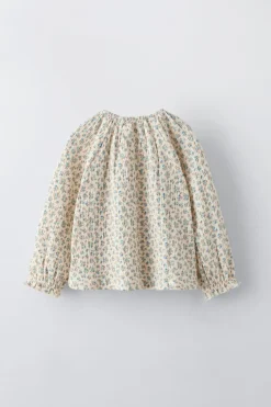 Niños ZARA 1½ - 6 Años·Camisetas|6 - 18 Meses·Camisetas<BLUSA TEXTURA FLORES