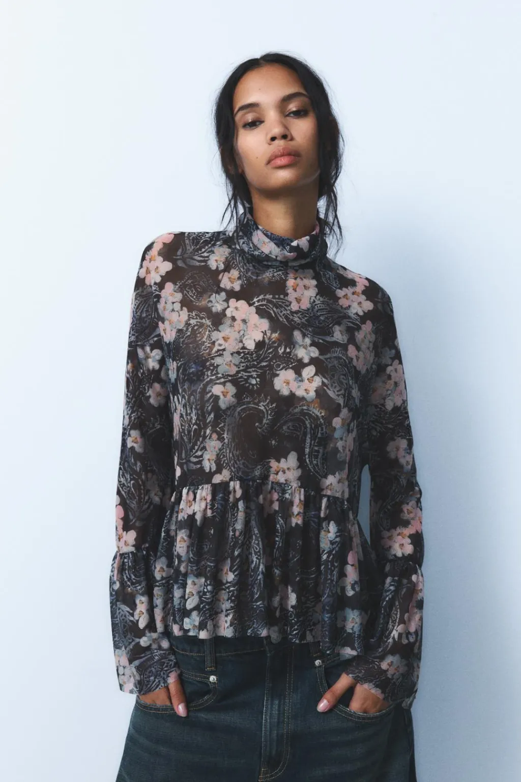 Hot BLUSA TUL ESTAMPADO Mujer Camisas / Blusas