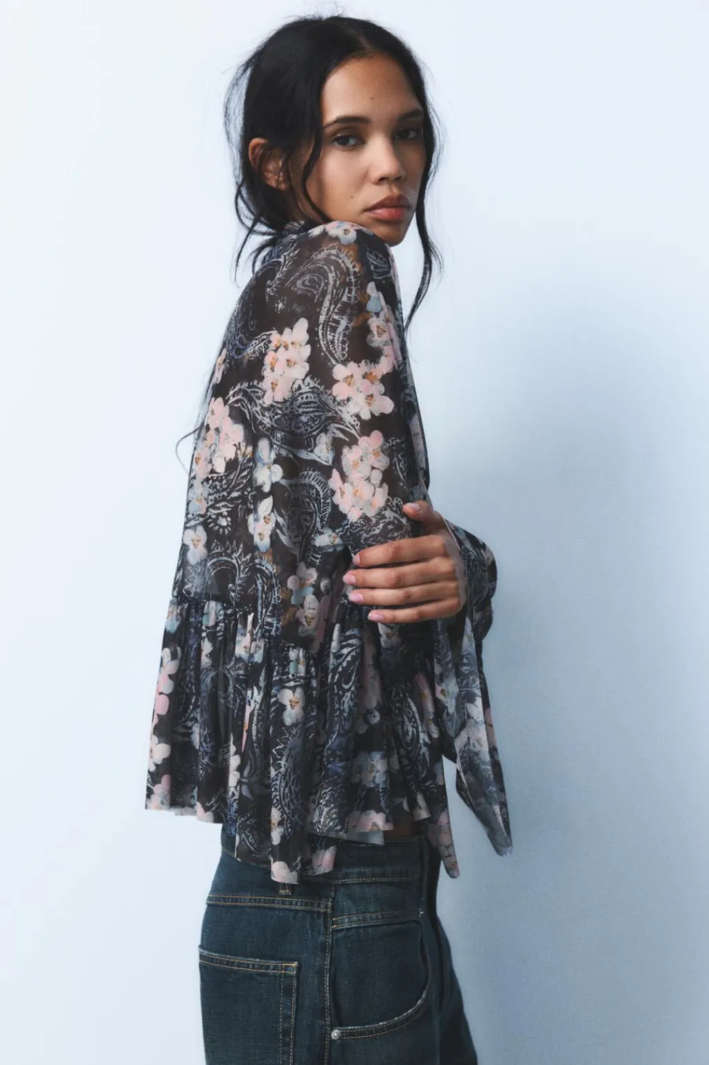 Hot BLUSA TUL ESTAMPADO Mujer Camisas / Blusas