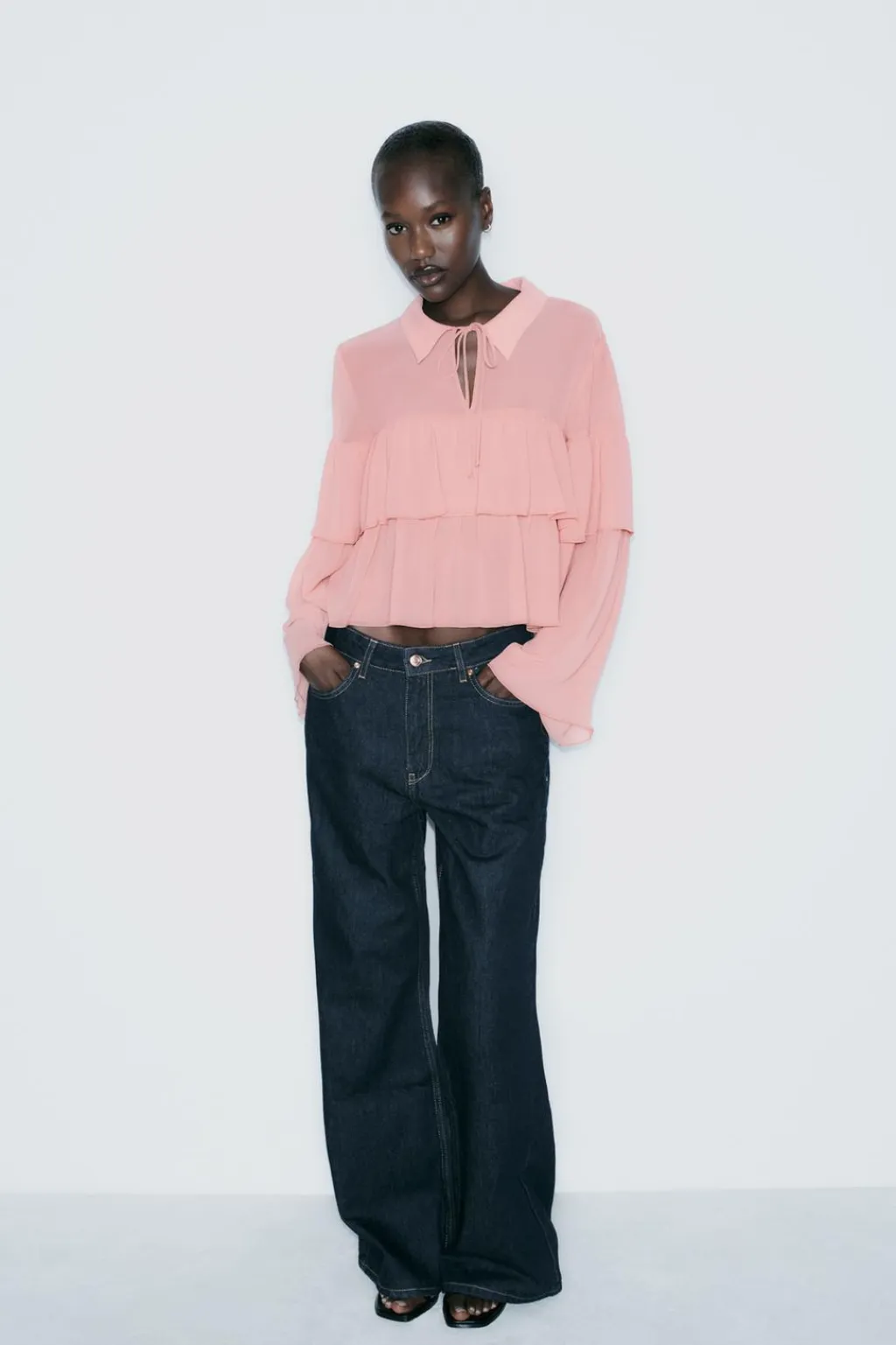 Online BLUSA VOLANTES Mujer Camisas / Blusas