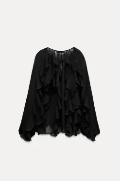 Discount BLUSA VOLANTES ZW COLLECTION Mujer Camisas / Blusas