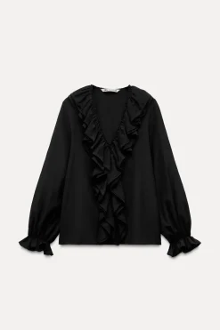 Discount BLUSA VOLANTES ZW COLLECTION Mujer Camisas / Blusas