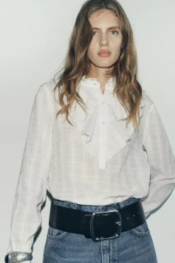 New BLUSA VOLANTES ZW COLLECTION Mujer Camisas / Blusas