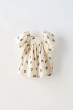 Niños ZARA 1½ - 6 Años·Camisetas|1½ - 6 Años·Total Look<BLUSÓN FLORES TEXTURA