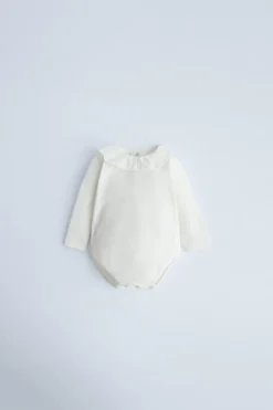 Niños ZARA 0 - 6 Meses·Bodies / Camisas|0 - 6 Meses·Camisetas<BODY COMBINADO VOLANTE