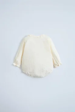 Niños ZARA 0 - 6 Meses·Bodies / Camisas|0 - 6 Meses·Básicos<BODY CRUZADO BAMBULA VOLANTITO