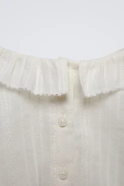 Niños ZARA 0 - 6 Meses·Bodies / Camisas|0 - 6 Meses·Básicos<BODY CUELLO VOLANTE