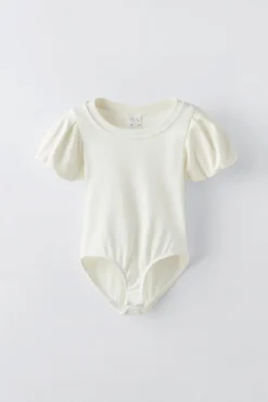 Niños ZARA 6 - 14 Años·Camisetas<BODY MANGA ABULLONADA