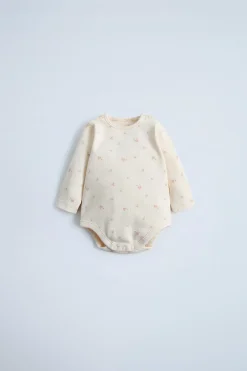 Niños ZARA 0 - 6 Meses·Bodies / Camisas|0 - 6 Meses·Homewear<BODY RIB FLORES