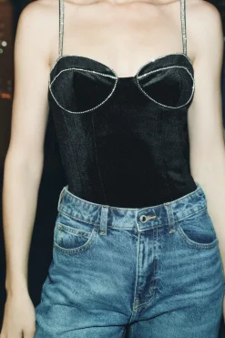 Online BODY TERCIOPELO BRILLOS Mujer Tops / Bodies