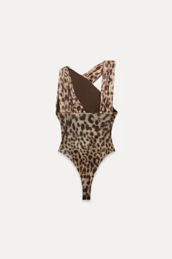 Online BODY TUL DRAPEADO ASIMÉTRICO Mujer Tops / Bodies