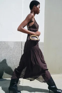 Discount BOLSO CAJA CIERRE DORADO Mujer Bolsos