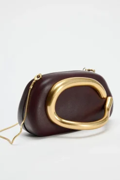 Discount BOLSO CAJA CIERRE DORADO Mujer Bolsos