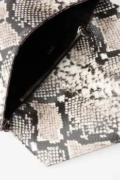 Sale BOLSO DE MANO PIEL ESTAMPADO ANIMAL Mujer Accesorios / Bisuteria