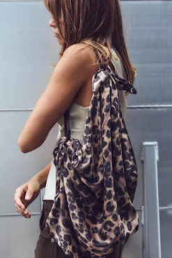 Sale BOLSO EFECTO SATINADO ESTAMPADO ANIMAL Mujer Accesorios / Bisuteria