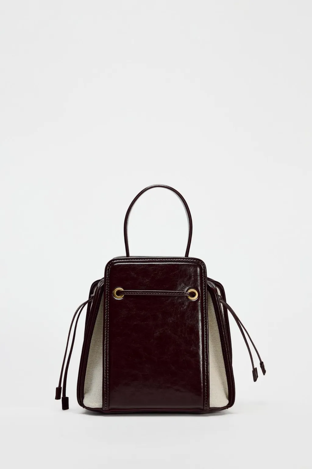 New BOLSO MINI BUCKET TEXTURA Mujer Bolsos