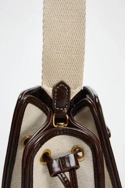 New BOLSO MINI BUCKET TEXTURA Mujer Bolsos