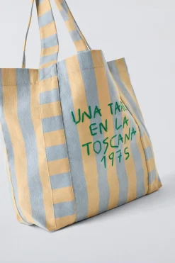 Niños ZARA 1½ - 6 Años·Bolsos / Mochilas|1½ - 6 Años·Bolsos / Mochilas<BOLSO SHOPPER RAYAS