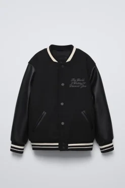 Niños ZARA 6 - 14 Años·Abrigos|6 - 14 Años·Deporte / Chándal<BOMBER COMBINADA EFECTO PIEL