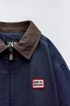 Niños ZARA 6 - 14 Años·Abrigos<BOMBER CUELLO CONTRASTE