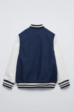 Niños ZARA 6 - 14 Años·Abrigos<BOMBER DENIM BORDADO
