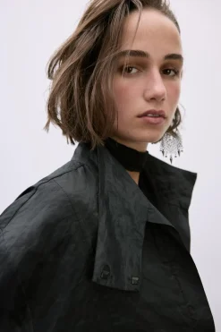 Discount BOMBER EFECTO ARRUGADO HILO METALIZADO Mujer Chaquetas / Cazadoras