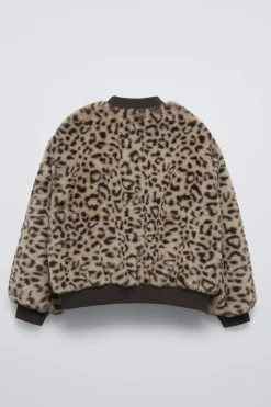 Niños ZARA 6 - 14 Años·Abrigos<BOMBER EFECTO PELO ANIMAL PRINT