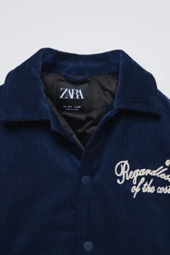 Niños ZARA 6 - 14 Años·Abrigos<BOMBER PANA ACOLCHADA