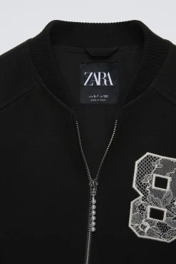 Niños ZARA 6 - 14 Años·Abrigos<BOMBER PAÑO PARCHE