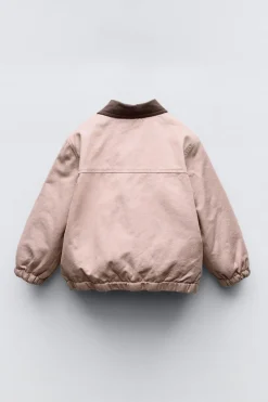 Niños ZARA 1½ - 6 Años·Abrigos|6 - 18 Meses·Abrigos / Buzos<BOMBER PARCHE CUELLO CONTRASTE