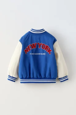 Niños ZARA 1½ - 6 Años·Abrigos|6 - 18 Meses·Abrigos / Buzos<BOMBER TEXTO BORDADO