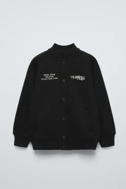 Niños ZARA 6 - 14 Años·Abrigos<BOMBER TEXTO BORDADO