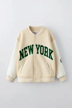 Niños ZARA 6 - 14 Años·Abrigos|6 - 14 Años·Sudaderas<BOMBER VARSITY NEW YORK