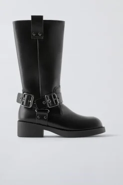 Niños ZARA 6 - 14 Años·Zapatos<BOTA ALTA HEBILLAS