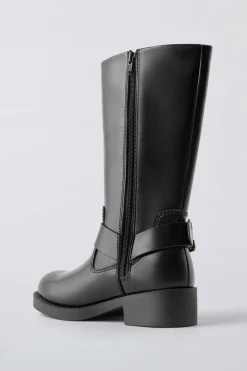 Niños ZARA 6 - 14 Años·Zapatos<BOTA ALTA HEBILLAS