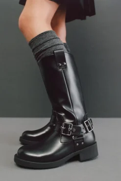 Niños ZARA 6 - 14 Años·Zapatos<BOTA ALTA HEBILLAS