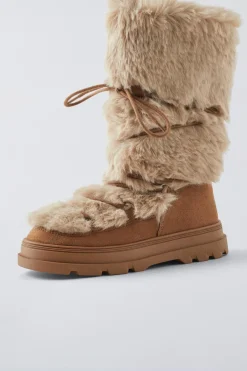 Niños ZARA 6 - 14 Años·Zapatos<BOTA ALTA PELO