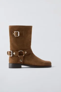 Niños ZARA 6 - 14 Años·Zapatos<BOTA BIKER PIEL