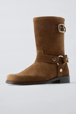 Niños ZARA 6 - 14 Años·Zapatos<BOTA BIKER PIEL