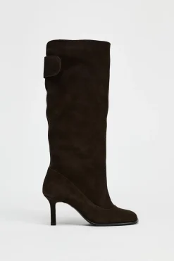 New BOTA CAÑA ANCHA SERRAJE Mujer Zapatos