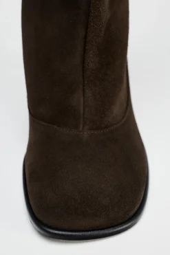 New BOTA CAÑA ANCHA SERRAJE Mujer Zapatos