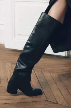 Clearance BOTA PIEL CAÑA ALTA Mujer Zapatos