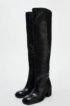 Clearance BOTA PIEL CAÑA ALTA Mujer Zapatos